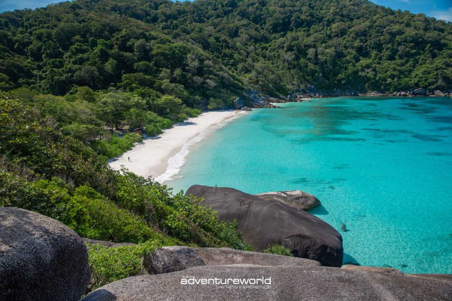p2 The Sail Rock viewpoint overlooks Donald Duck Bay in the Similan Islands - tour with Siam Adventure World